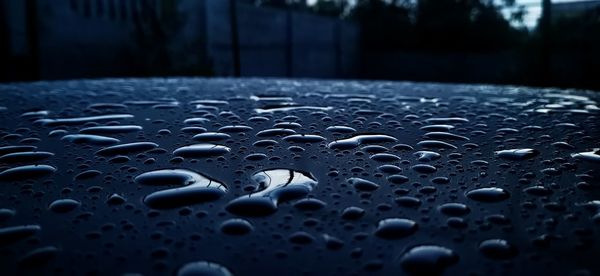 Close-up of raindrops on glass