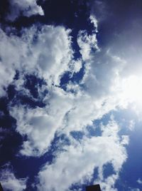 Low angle view of cloudy sky