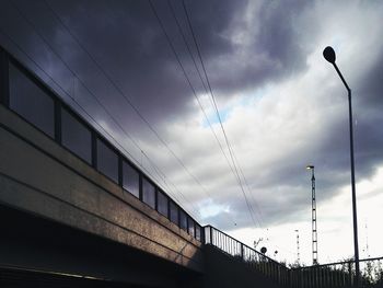 Low angle view of bridge against sky