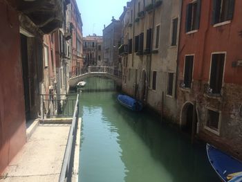Canal amidst buildings in city