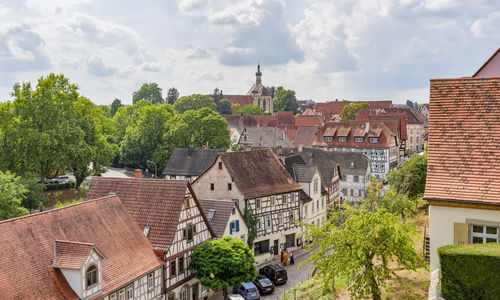 High angle scenery in bad wimpfen