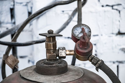 Close-up of gas tank 