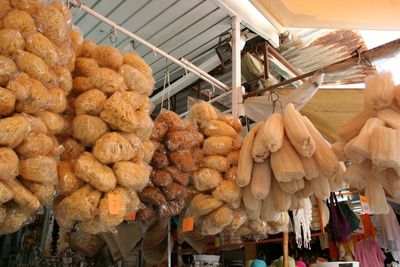 Various fruits for sale at market stall