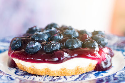 Close-up of cake in plate