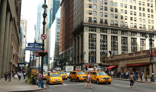 People on city street