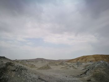 Scenic view of desert against sky