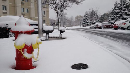 Snow covered road in winter