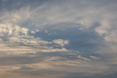 Low angle view of clouds in sky