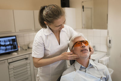 Patient in dental clinic