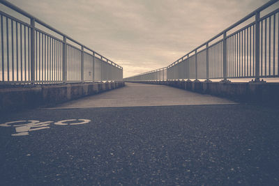 Empty bridge against sky