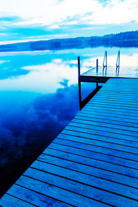 Pier on calm lake