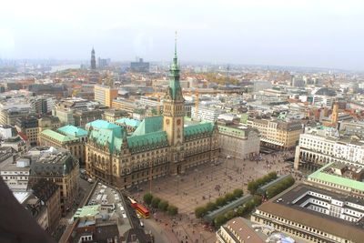 High angle view of cityscape