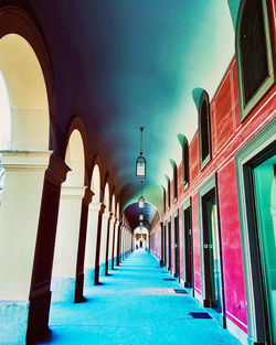 Empty corridor of building