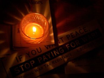 Close-up of illuminated light