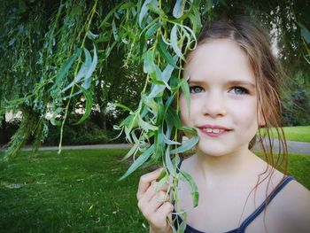 Portrait of girl smiling