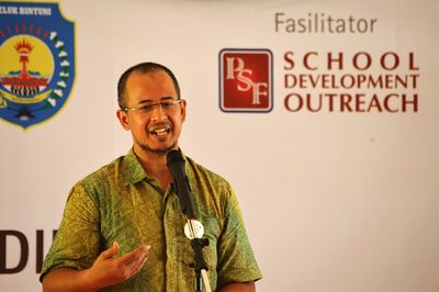 Portrait of happy young man