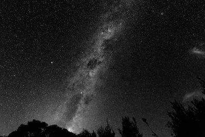 Low angle view of star field against star field