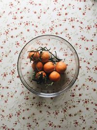 High angle view of eggs in plate