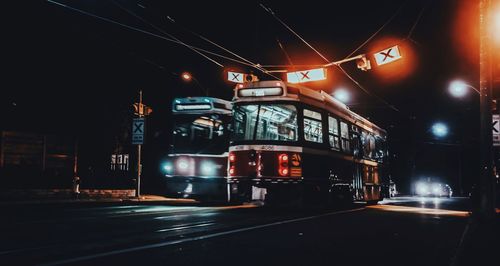 View of train at night