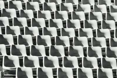 Full frame shot of empty chairs