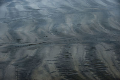 High angle view of water on beach