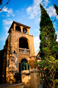 Low angle view of historical building against sky