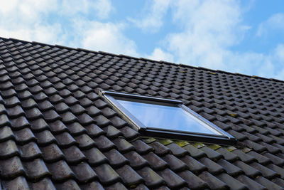 Low angle view of building against sky