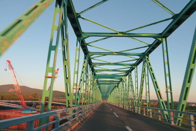 View of bridge against clear sky