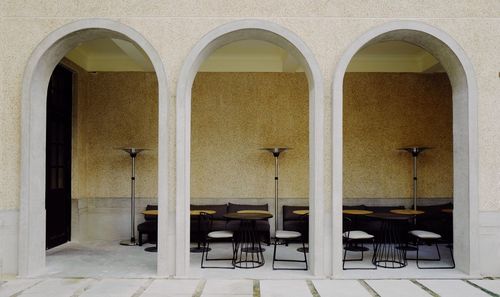 Chairs in corridor