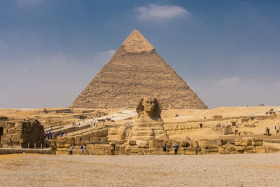 The pyramids and the sphinx at giza, egypt