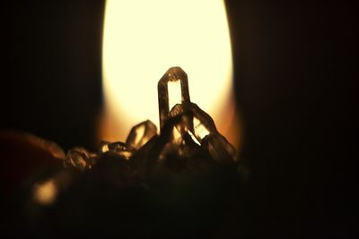 Close-up of illuminated lamp