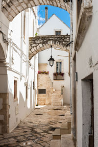 Alley amidst buildings in city