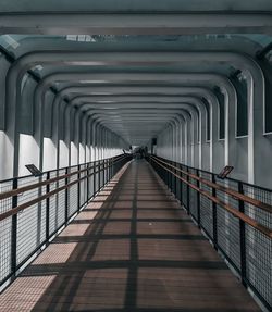 View of empty footbridge