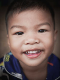 Close-up of cute girl at home