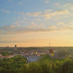 Cityscape at sunset