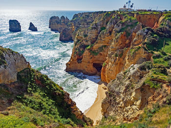 Rock formations at seaside