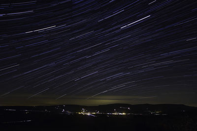 Star field against sky at night