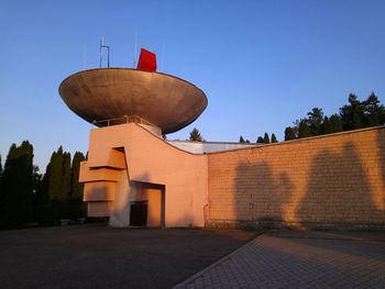 Low angle view of building against clear sky