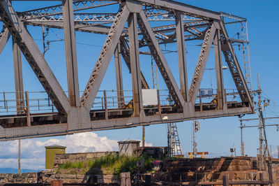 Low angle view of bridge against sky