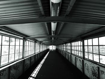 Empty corridor of building