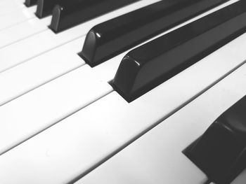 Close-up of piano keys