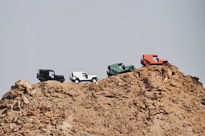 View of construction site against clear sky