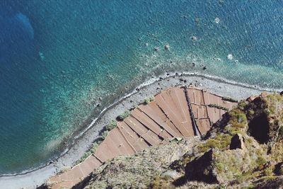 High angle view of swimming pool