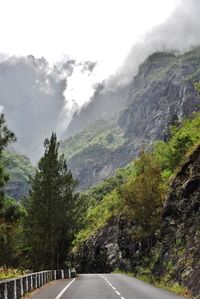 Road passing through mountains