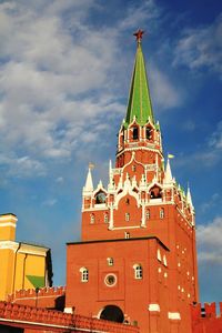 Low angle view of temple against sky