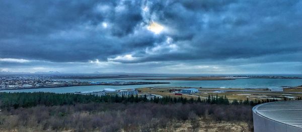 Panoramic view of sea against sky