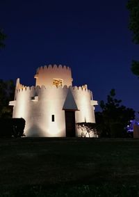 Building against clear sky