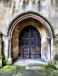 View of closed door