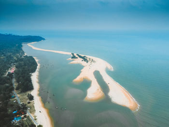 Aerial view of a beach