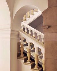 View of steps in row